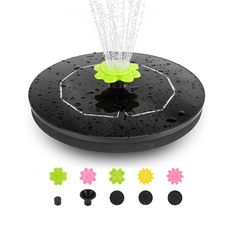 the sprinkler is being used to spray water on top of an object