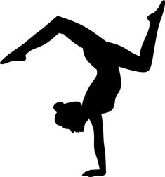 a person doing a handstand in the air with their arms and legs extended