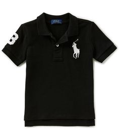 From Polo Ralph Lauren Childrenswear, this polo shirt features:Ribbed polo collarShort sleeves with ribbed armbands2-button placketRalph Lauren pony on the left chestNumber detailing on the right sleeveSplit hemcottonmachine wash; tumble dryImported. Polo Shirt Outfit Men, Polo Shirt Outfits, Kids Shirts Boys, Shirt Outfit Men, Mens Polo T Shirts, Street Style Outfits Men, Mens Fashion Classy, Ralph Lauren Polo Shirts