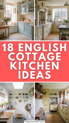 the english cottage kitchen ideas are great for small spaces, but they're easy to do