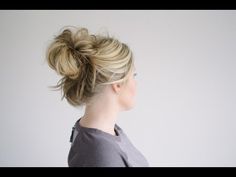 #MayaEvstafeva - YouTube Small Things Blog, Bun Tutorials, Perfect Ponytail, Messy Bun Tutorial, Easy Updo Hairstyles, A Messy Bun, Easy Bun Hairstyles, High Bun