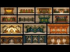 many different types of furniture made out of legos