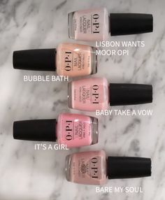 Opi It's A Girl, Opi Its A Girl Nails, It’s A Girl Nail Polish Opi, Opi Pink Colors, Its A Girl Opi, Essie Pink Nail Polish, Opi Nail Polish Colors, Opi Gel Nails, Opi Nail Colors