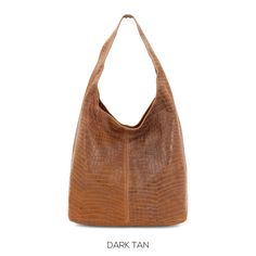 Ladies Soft Italian Real Leather Full Croc Print Hobo Bag Wonderfully soft ladies' caramel leather hobo handbags. Perfect for busy ladies, whether at work, study, or play. Made from buttery-soft Italian leather. These gorgeous leather hobo handbags are made from soft Italian Leather. It has extra-long handles to fit comfortably over your shoulder Silver colour hardware Zip at the top to keep contents secure Genuine Leather Made in Italy Dimensions: 34.5 cm (L) x 16 cm (W) x 61 cm (H). Drop: 34 cm Weight: 0.475 Kg 100% Genuine Super Soft Italian Leather Camel Leather Hobo Shoulder Bag, Cognac Textured Leather Tote Hobo Bag, Textured Leather Hobo Bag For Daily Use, Leather Hobo Satchel Bag In Camel, Camel Leather Hobo Bag With Large Capacity, Large Capacity Camel Leather Hobo Bag, Everyday Textured Leather Cognac Hobo Bag, Rectangular Camel Hobo Bag In Soft Leather, Cognac Textured Leather Hobo Bag For Everyday