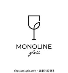 monogramed logo for a glass company with the name monoline glass on it