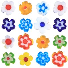 PRICES MAY VARY. Package and Size: 100pcs Millefiori Lampwork Glass Loose Beads. Size:(approx.):~5.5-6mm in diameter ,2.5mm thick hole size (approx.): ~1mm Material: Glass Shape: Flower You will get a total 100pcs of Millefiori glass craft beads,the appropriate size is ideal for decorating your jewelry and other objects. Please keep them away from little kids it was Small items Used for: The millefiori glass beads are made of quality glass, you can DIY your projects with jewelry making, art, cra Craft Beads, Glass Craft, Beaded Flats, Bead Charms Diy, Pretty Beads, Earring Charms, Murano Glass Beads, Craft Making, Lampwork Glass Beads