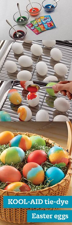 an easter egg tray with eggs in it