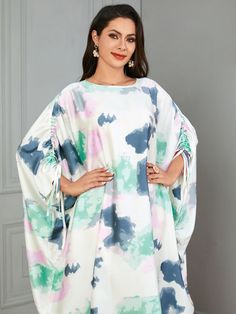 #ad Top Seller for Muslim Batwing Sleeve Kaftan Dubai Women Evening Long Dress Loose Robe Arab Prom, Fashion Clothing Evening Long Dress, Dubai Women, Prom Fashion, Prom 2024, Top Seller, Evening Dresses Long, Casual Party, Batwing Sleeve, Cocktail Party