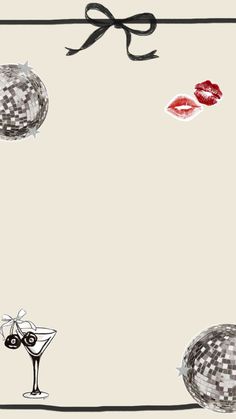 an image of a party background with glasses and lipstick on the table for your text