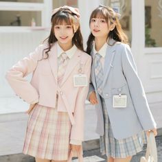 Bff Matching Outfits, Twins Fashion, Kawaii School, Matching Outfits Best Friend, Best Friend Outfits, Casual College Outfits, Pink Dress Casual, Kawaii Harajuku