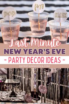 11 Easy Last Minute New Year's Eve Party Decorations Ideas | New Years Eve Clear Plates