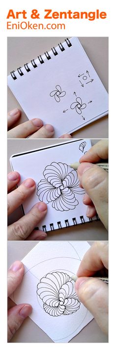 the instructions for how to draw flowers on paper