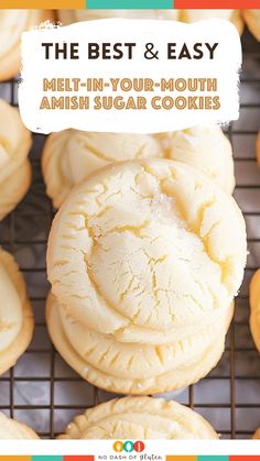 the best and easy melt - in - your - mouth amish sugar cookies