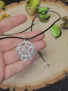 Witches Knot Pentagram Necklace, Protection Charm Necklace, Witches Necklace, Pentagram Protection Necklace Pentagram Necklace, Candle Images, Stone Candles, Witch Necklace, Tarot Bags, Crystal Pyramid, Crystal Tree, Protection Necklace, Candle Wax Melts