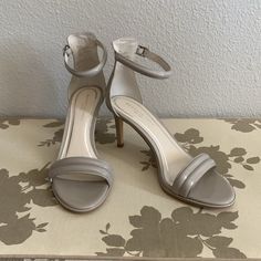 3” Heels. Patent Leather. Greige/Taupe Color. Stunning. Perfect Wedding Guest Show. Never Worn. Compression Pants, Silver Heels, Taupe Color, Ankle Strap Heels, Platform Pumps, Dress Sandals, High Heel Pumps, Black Pumps, Polka Dot Dress