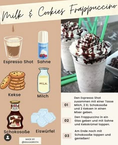 an image of milk and cookies frappuccino recipe