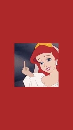 ariel from the little mermaid holding her finger up