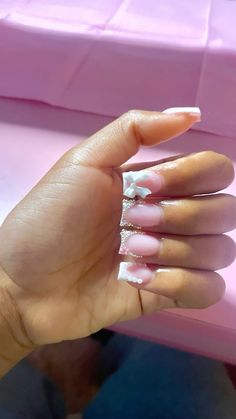 #nails #nailinspo #inspo #y2knails Pearl Nail Ideas Acrylic, Acrylic Nails Birthday, Nagel Tips, Pearl Nails