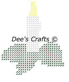 the logo for dee's crafts is shown in green, yellow and red colors