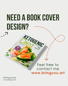 a book cover with the words, need a book cover design? feel free to contact me