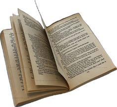 an open book with writing on it and a toothpick sticking out of the pages