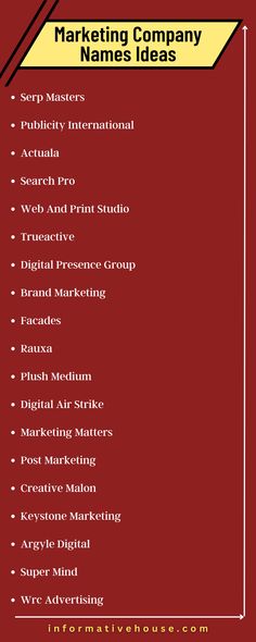 Get Inspired with Marketing Company Name Ideas on Pinterest Company Name Ideas, Friendship And Dating, Social Media Marketing Business, Name Ideas