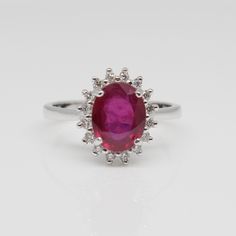 THE RUBY 1 PEC. – 2 . 26 CARATS. WITH DIAMONDS 16 PECS. – 0 . 19 CARAT. 18 K.- 750 YELLOW GOLD RING 4 . 10 GRAMS. WIDTH 1 . 30 X LENGTH 2 . 00 CM. ANY SIZE IS AVAILABLE PLEASE CONTACT FOR MORE INFORMATION Earring Gold, Gold Yellow