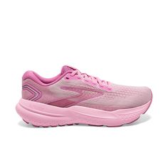 Brooks Glycerin 21 "Pink Lady/Fuchsia Pink" Women's Running Shoe - Hibbett | City Gear Running Girly, Brooks Running Shoes Women, Xc Running, Cheer Shoes, Brooks Glycerin, 2024 Wishlist, Brooks Running Shoes, Wrestling Shoes, Pink Running Shoes