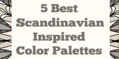 the words 5 best scandinavian inspired color palettes are in front of a white background