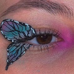 Butterfly Makeup, Blue Morpho, Crazy Eyes, Butterfly Theme, Costume Themes, Makeup Kit, Makeup Inspo, Maquillaje De Ojos, Halloween Makeup