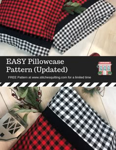 easy pillowcase pattern updated with free pattern at stitching com for a limited time