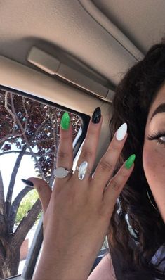 Egirl Nails, Bold Nails, Colorful Nails, Simple Acrylic Nails, Nails 2023, Acrylic Nails Coffin, Dream Nails