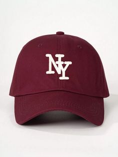 Element:Embroidery \nStyle Type:Baseball Cap \nMaterial:Polyester \nStyle:Casual \nComposition:100% Polyester \nProduct Technique:Embroidery \nType:Curved Brim Hat (Dad Cap) \nDetails:Decorative Label \nCap Crown Type:Unstructured Baseball Cap \n Ny Baseball Cap, Ny Baseball, Stylish Winter Coats, Autumn Travel, Halloween Men, Men Baseball Cap, Women Y2k, Baseball Women, Dad Cap