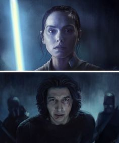 two pictures of the same character in star wars