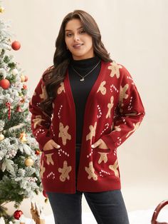 Christmas Cardigan, Cardigan Outfits, Christmas Prints, Christmas Colors