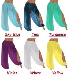 Belly Dance Costumes Diy, Genie Costume, Aladdin Costume, Cute Group Halloween Costumes, Genie Pants, Sheer Pants, Split Pants, Trendy Halloween Costumes, Harem Pant