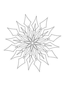 a black and white drawing of a flower with lines in the shape of leaves on it