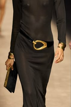 tom ford ss24 rtw Mode Hippie, Evening Outfits, Spring 2024, Mode Inspiration, Fashion Killa, Gold Accents, Evening Wear, Tom Ford, Runway Fashion