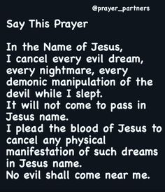 a poem written in white on a black background with the words, say this prayer