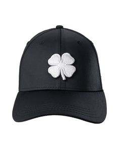 The original. The classic. A hat for every occasion. The Premium Clover 41 is created with the highest levels of craftsmanship for a superior comfort, fit, style and look; featuring performance wick to keep you dry and cool, A-Flex Headband for the best fit possible, and the iconic clover design that you know so well. 100% Players Performance Wick Sweat Band Lining Premium Stretch A-Flex Fitting Low Profile, Structured Cap Black Hat White Clover White Live Lucky Logo XS/S, S/M, L/XL Lucky Logo, White Clover, Clover Design, Sweat Band, Golf Hats, Black Clover, Black Hat, Fitted Hat, Fit Style