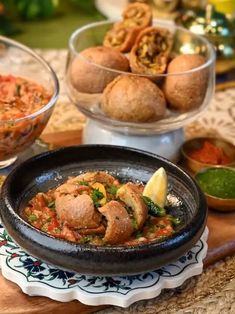 some food is sitting on a table and ready to be eaten