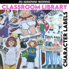 an image of classroom library stickers on the back of a book cover for children's books