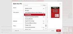 the new pinterest page is shown in this screenshote image, which appears to be red and white