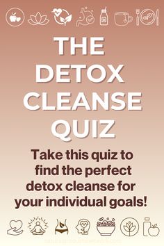 Find Your Best Detox Cleanse Type Self Care Goals, Master Cleanse, Cleanse Recipes