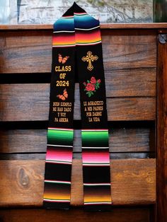 Remember this important phase in your life and look radiant with your Mexican Sarape Stole as apart of your Graduation gown! Wear Them With Pride! IF YOU WANT ADDITIONAL EMBROIDERY LOCATIONS OR FLAG ADDITION PLEASE CONTACT ME BEFORE PLACING YOUR ORDER. ONCE THE ORDER IS PLACED NO CHANGES CAN BE MADE. Our stoles are as pictured, no customizations. They are as pictured only. Dimensions: 80 inches Long x 5 inches Wide Mexican Graduation Sash, Mexican Sarape, Mexican Graduation, Graduation Sash, Graduation Gown, Graduation Stole, Class Of 2024, Remember This, Scarf Wrap