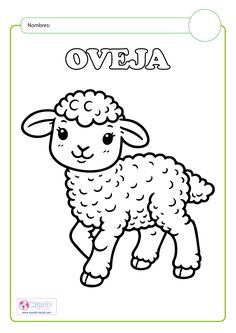 a sheep with the word oveja on it's face and its name