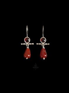 This handcrafted silver pair features very special beads with carvings of ancient motifs on them. Inspired by ancient Roman crotalia earrings, they are one-of-a-kind and ethically handmade. Ancient Motifs, Indie Gifts, Small Business Gifts, Almandine Garnet, Classical Antiquity, Roman Style, Roman Fashion, Carnelian Beads, Classic Earrings