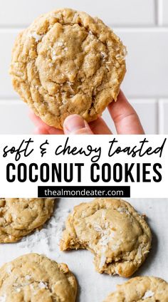 soft and chewy toasted coconut cookies are the perfect treat to eat for breakfast