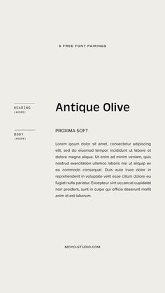 the front page of an article about antique olive