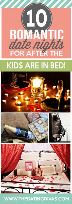 Romantic dates nights for after you put the kids to bed. Brilliant! Bonzi Trees, Diy Projects For Couples, At Home Dates, Couples Ideas, Romantic Ideas, Parents Anniversary, The Dating Divas, Dating Divas